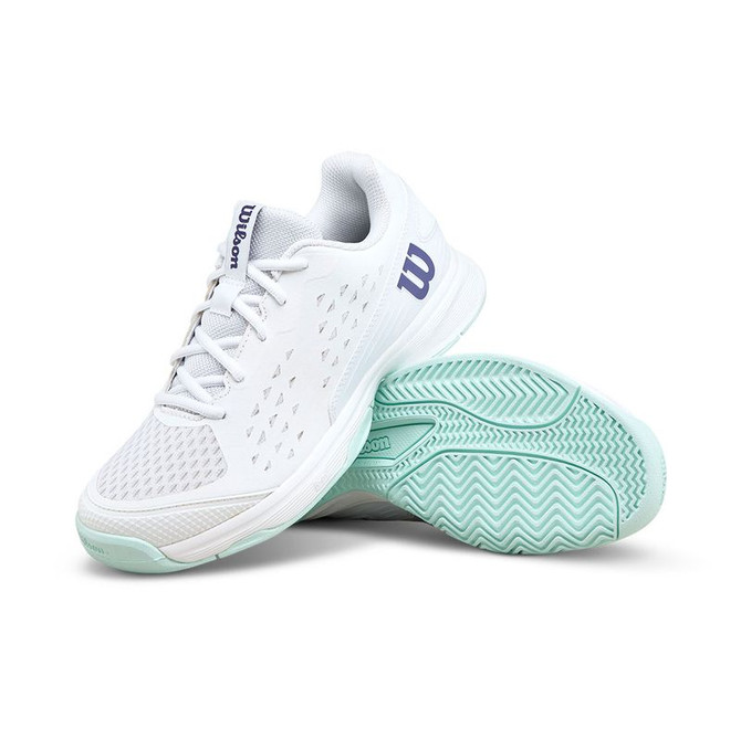 Wilson Rush Pro Junior Tennis Shoe - White/Bay/Skipper Blue - 11