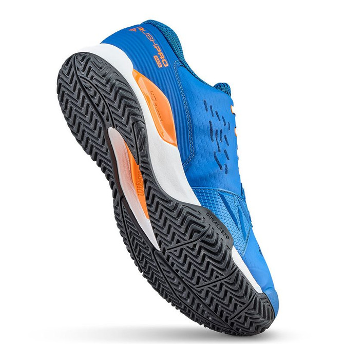 Wilson Rush Pro Ace Junior Tennis Shoe - Deja Vu Blue/Orange Tiger/White - 7