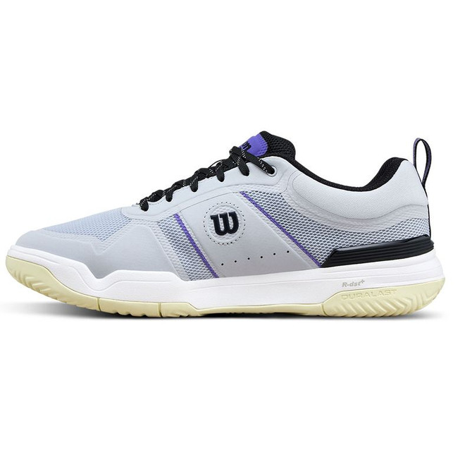 Wilson Pickle Pro Mens Pickleball Shoe - Gray Dawn/Black/Tender Yellow - 3