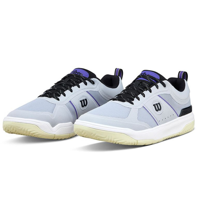 Wilson Pickle Pro Mens Pickleball Shoe - Gray Dawn/Black/Tender Yellow - 10