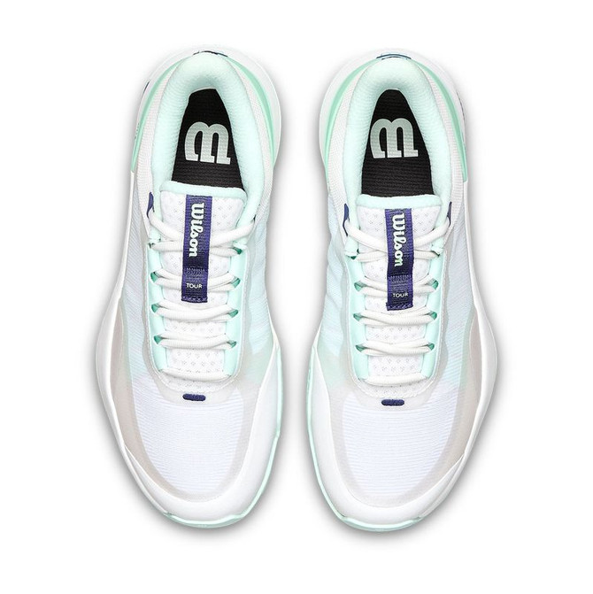 Wilson Intrigue Tour Womens Clay Tennis Shoe - White/Bay/Skipper Blue - 7
