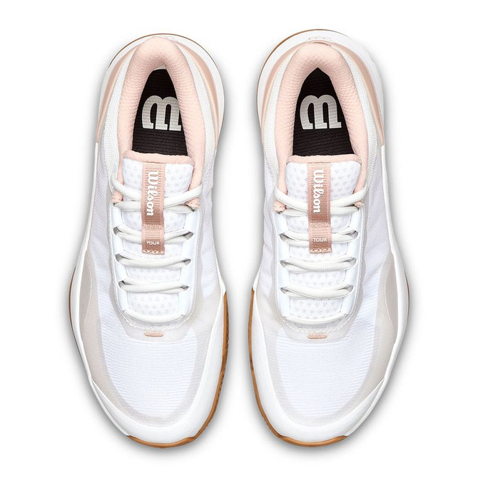 Wilson Intrigue Tour Womens Tennis Shoe - White/Cameo Rose/Gum - 9