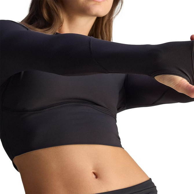 adidas by Stella McCartney Long Sleeve Crop Top - Black - 5