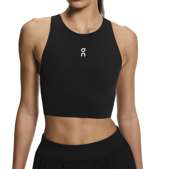 On Court Crop Top - Black - 2