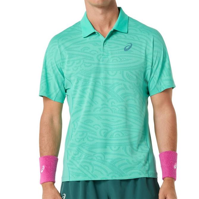 Asics Match Jacquard Polo - Aurora Green