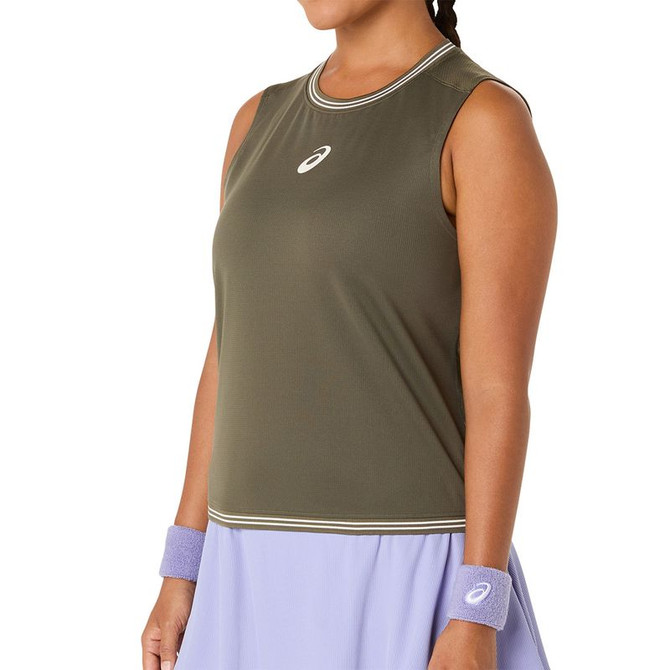 Asics Game Sleeveless Top - Dark Olive - 2