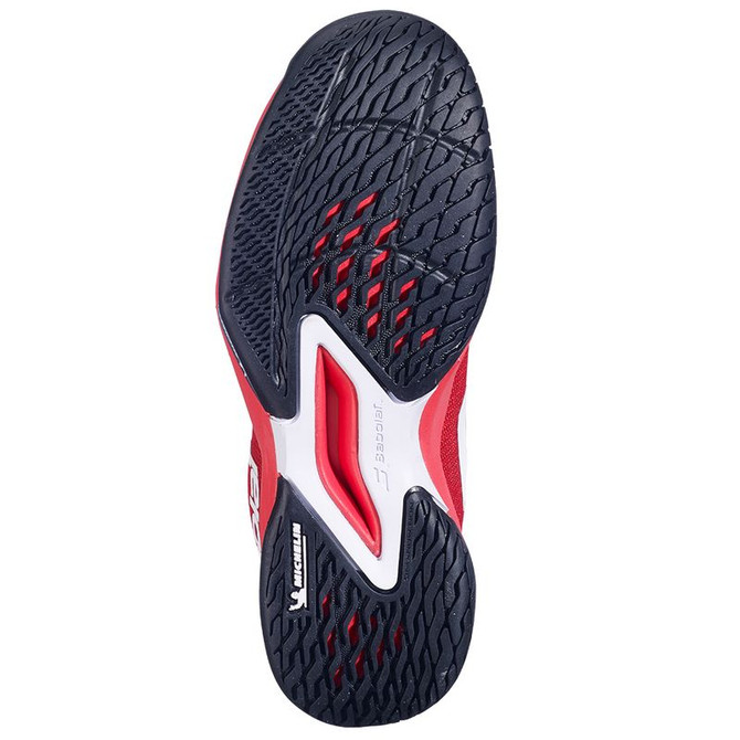Babolat Jet Mach III All Court Junior Tennis Shoe - Cherry Tomato/White - 2