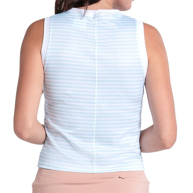 Lucky in Love Riviera Breeze Stripe Muscle Tank Top - Wave - 4