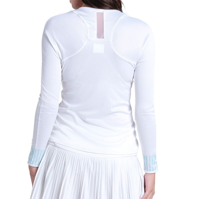 Lucky in Love Riviera Breeze Club Long Sleeve Top - White - 4