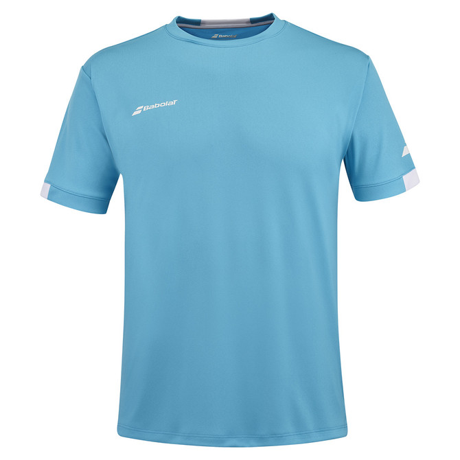 Babolat Play Crew Neck Boys Shirt - Cyan Blue