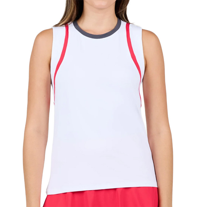 Sofibella Berry Fusion Sleeveless Tank Top - White