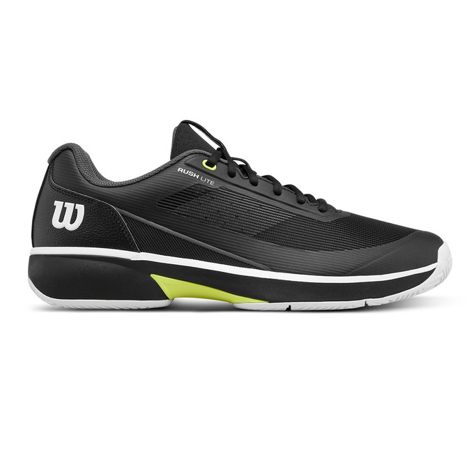 Wilson Rush Lite 5 Mens Tennis Shoe - Black/White/Safety Yellow