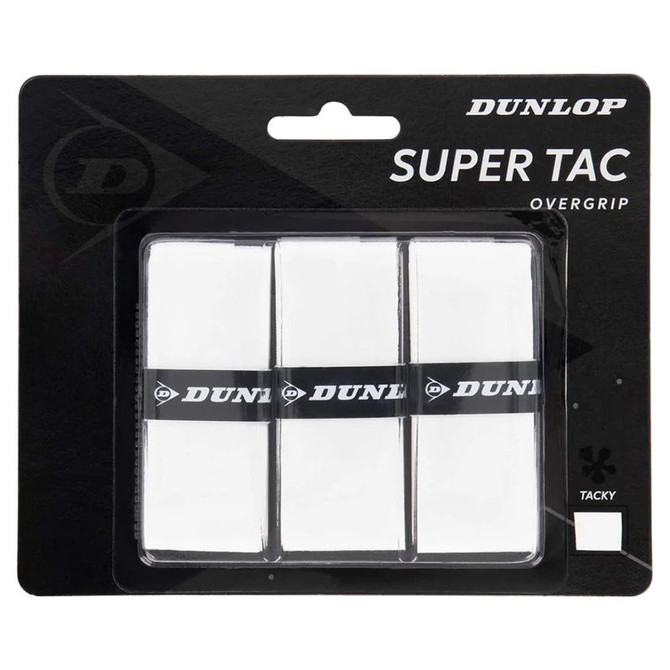 Dunlop Super Tac Overgrip 3 Pack - White