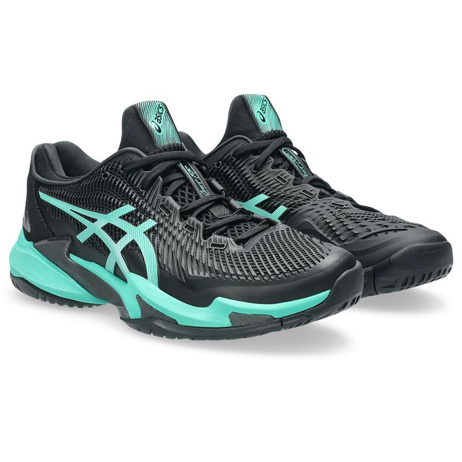 Asics Court FF 3 Mens Tennis Shoe - Black/Aurora Green