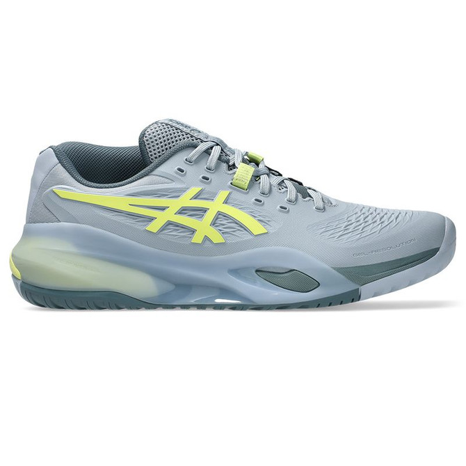 Asics Gel Resolution X Mens Wide (2E) Tennis Shoe - Grey Blue/Pistachio