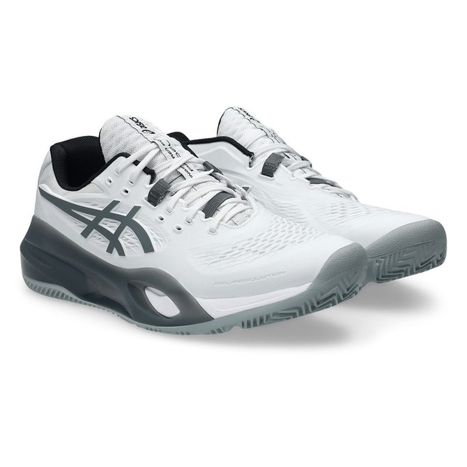 Asics Gel Resolution X Mens Padel Shoe - White/Steel Grey