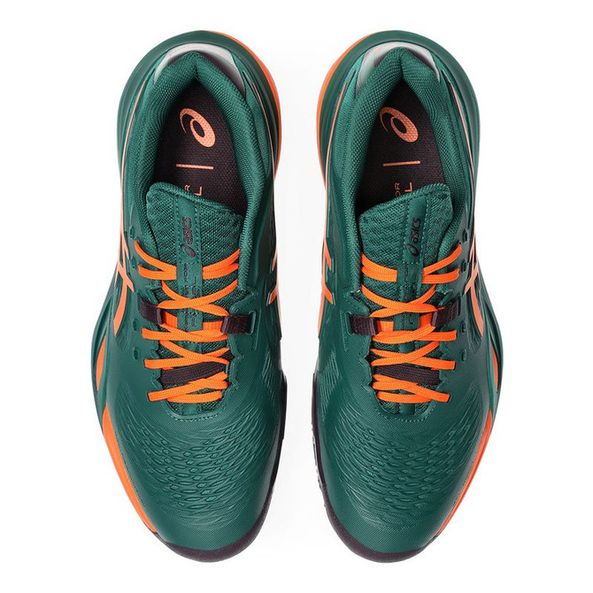 Asics Gel Resolution X Mens Padel Shoe - Jewel Green/Energy Orange