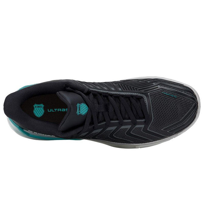 K Swiss Ultrashot 4 Mens Tennis Shoe - Carbon/Blanc DeBlanc/Baltic