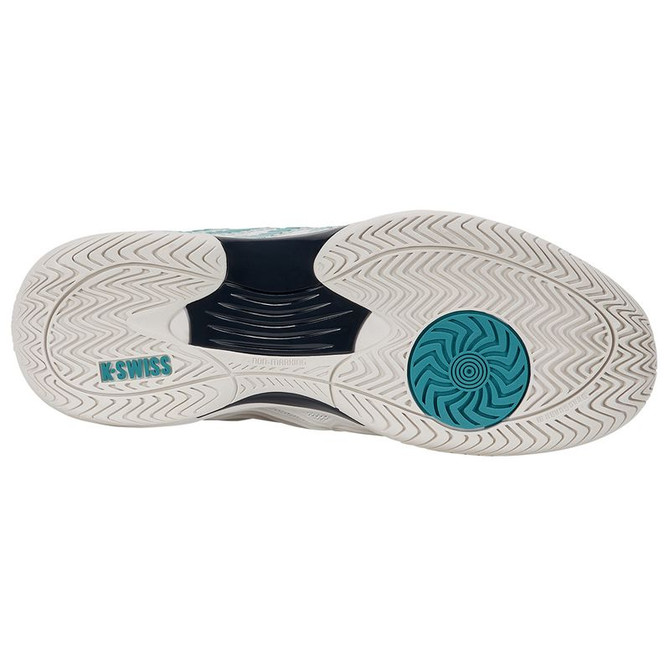 K Swiss Hypercourt Express 3 Mens Tennis Shoe - Blanc de Blanc/Carbon/Baltic