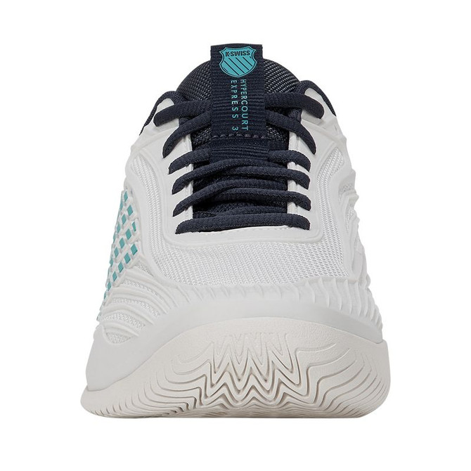 K Swiss Hypercourt Express 3 Mens Tennis Shoe - Blanc de Blanc/Carbon/Baltic