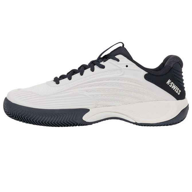 K Swiss Hypercourt Express 3 Mens Clay Tennis Shoe - Blanc de Blanc/Carbon/Baltic