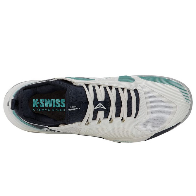 K Swiss K Frame Speed Rublo Mens Tennis Shoe - Blanc DeBlanc/Carbon/Baltic