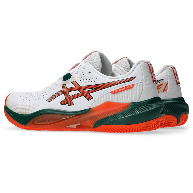 Asics Gel Challenger 15 Mens Padel Shoe - White/Energy Orange
