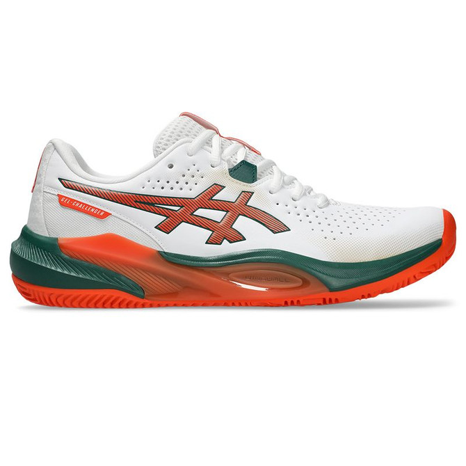 Asics Gel Challenger 15 Mens Padel Shoe - White/Energy Orange