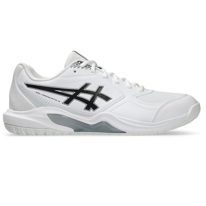 Asics Gel Dedicate 9 Mens Wide (2E) Tennis Shoe - White/Black
