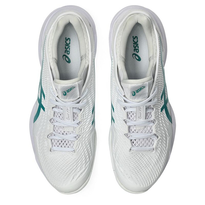Asics Court FF 3 Mens Tennis Shoe - White/Pitch Green