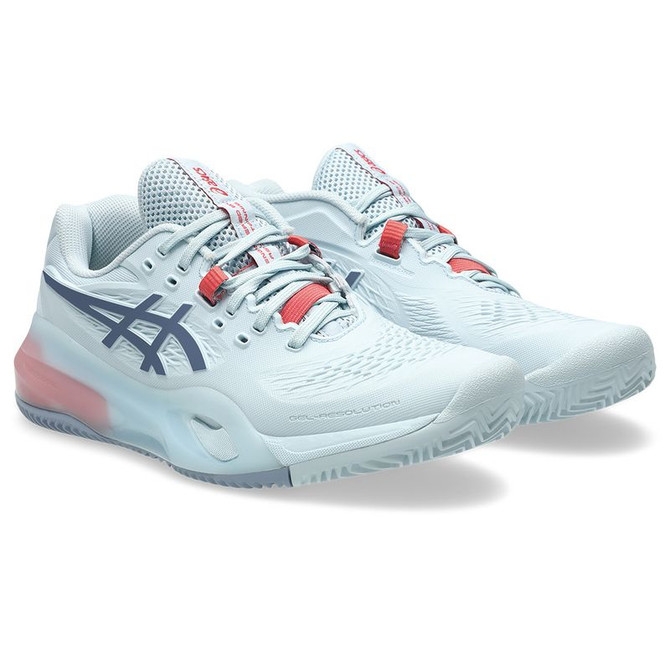 Asics Gel Resolution X Womens Clay Tennis Shoe - Sky/Grey Blue