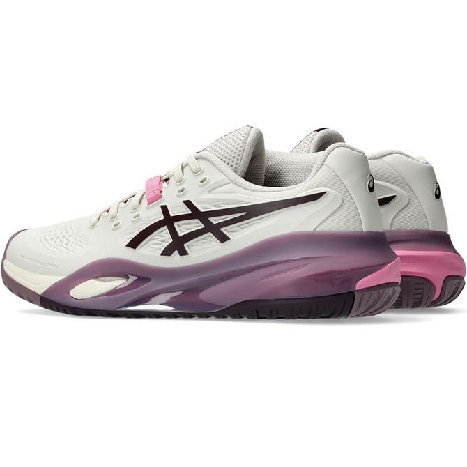 Asics Gel Resolution X Womens Tennis Shoe - Soft Oat/Dark Aubergine
