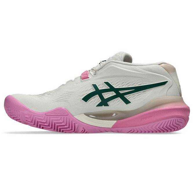 Asics Gel Resolution X Womens Padel Shoe - Soft Oat/Jewel Green