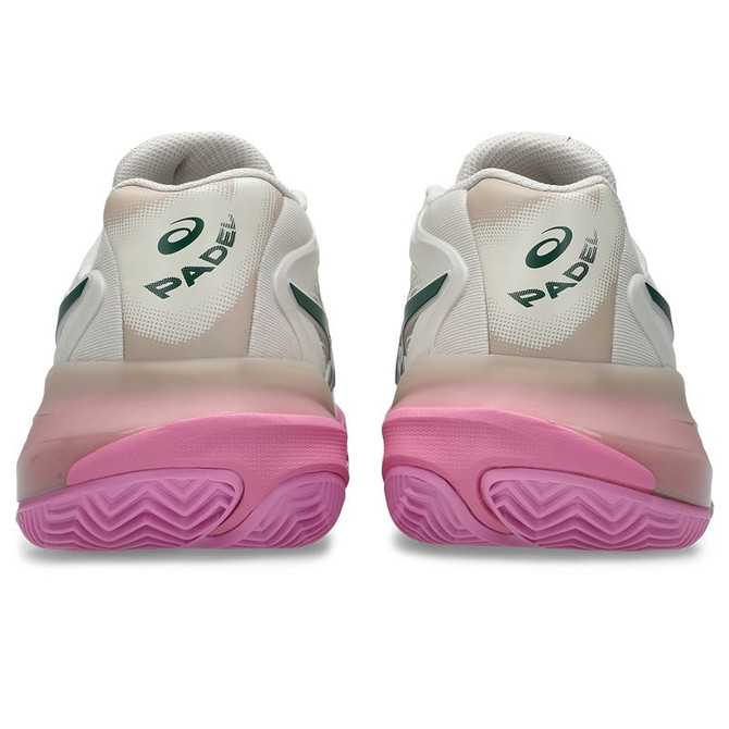 Asics Gel Resolution X Womens Padel Shoe - Soft Oat/Jewel Green