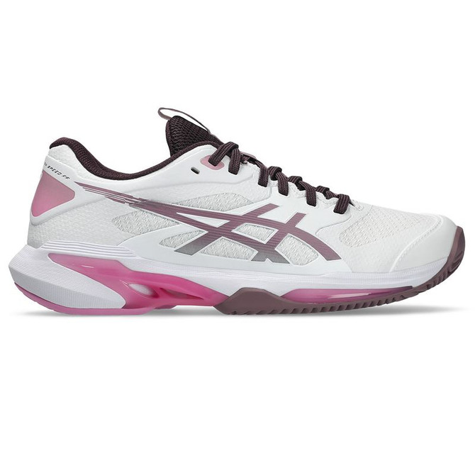 Asics Solution Speed FF 4 Womens Clay Tennis Shoe - White/Dusty Mauve