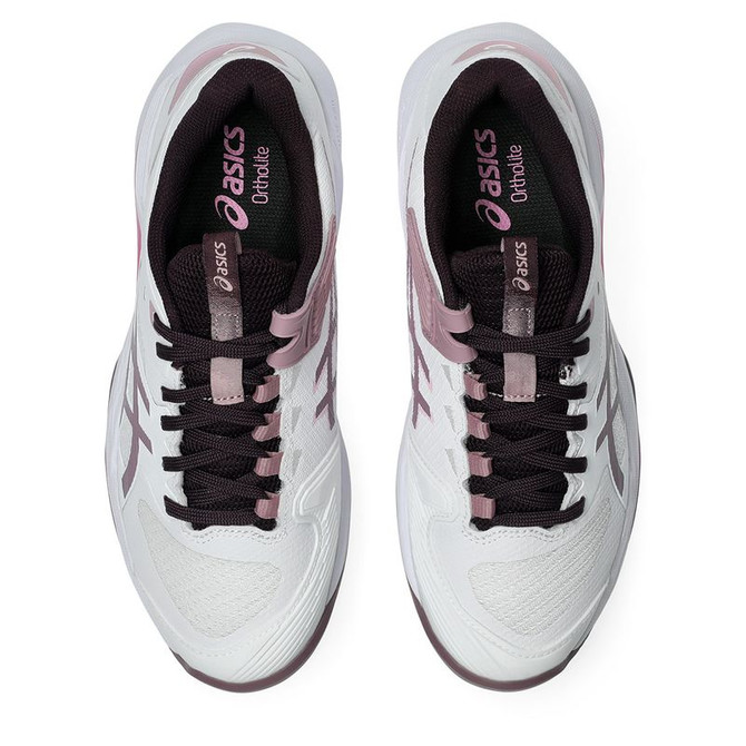 Asics Solution Speed FF 4 Womens Clay Tennis Shoe - White/Dusty Mauve