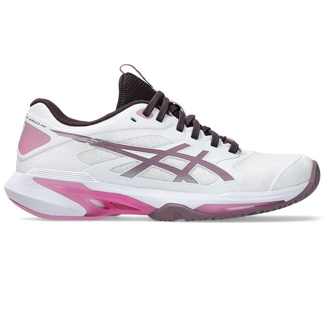 Asics Solution Speed FF 4 Womens Tennis Shoe - White/Dusty Mauve