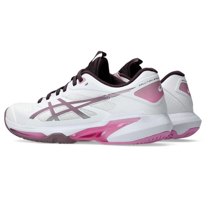 Asics Solution Speed FF 4 Womens Tennis Shoe - White/Dusty Mauve