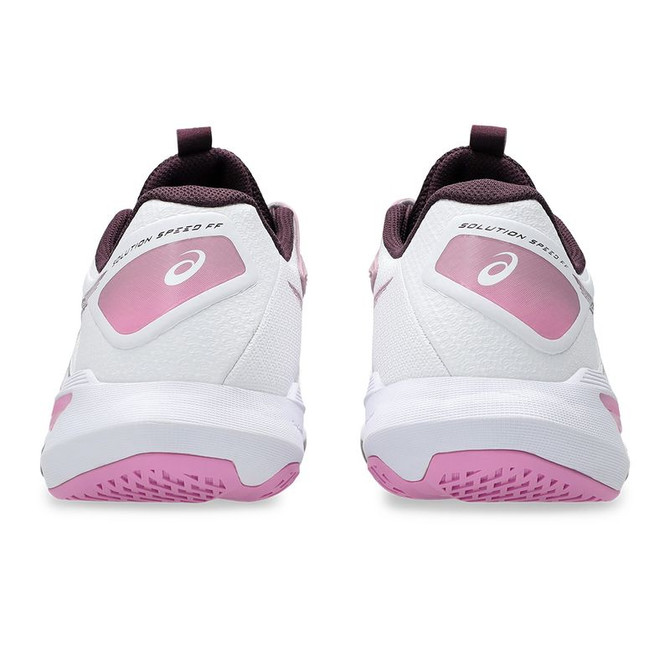 Asics Solution Speed FF 4 Womens Tennis Shoe - White/Dusty Mauve