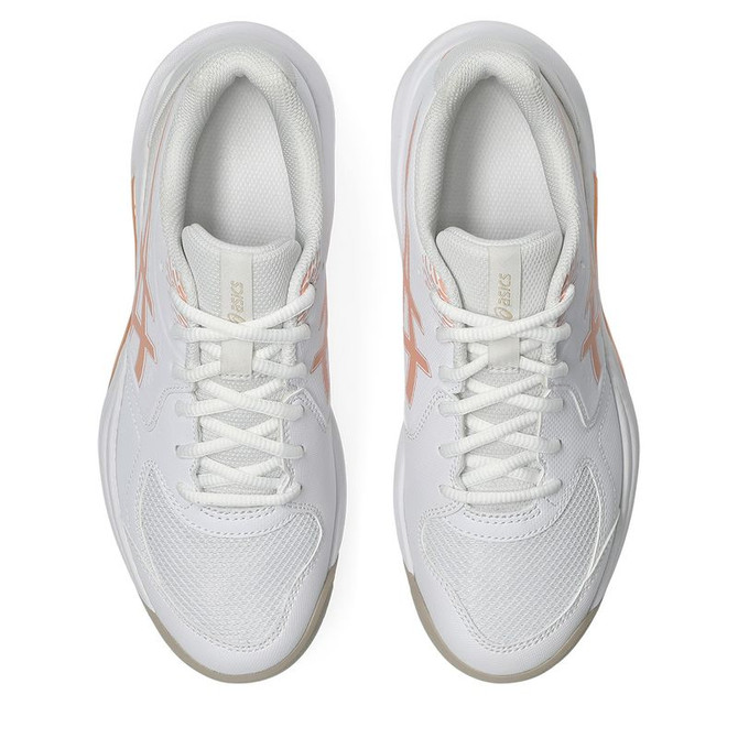 Asics Gel Dedicate 9 Womens Wide (D) Tennis Shoe - White/Cantalope