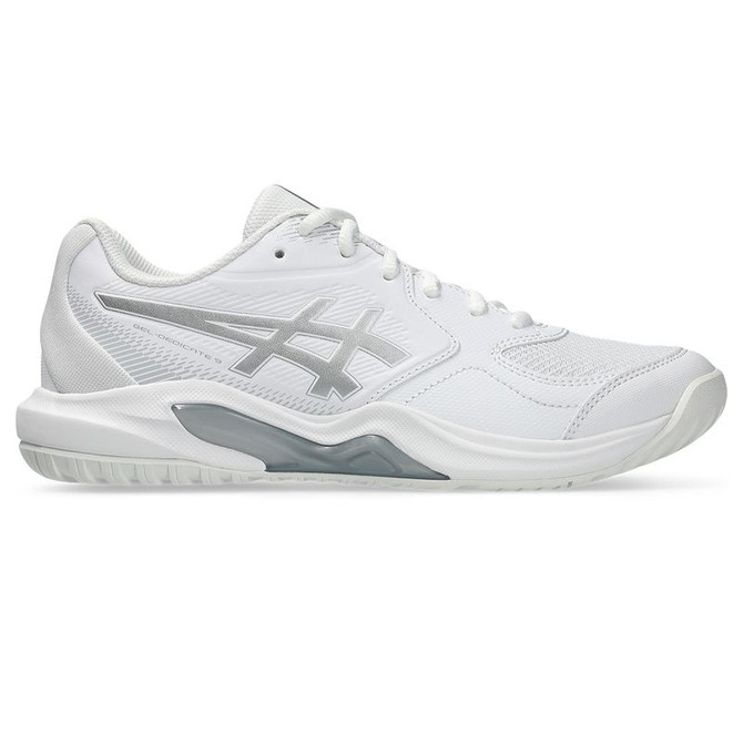 Asics Gel Dedicate 9 Womens Wide (D) Tennis Shoe - White/Pure Silver