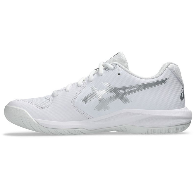 Asics Gel Dedicate 9 Womens Tennis Shoe - White/Pure Silver