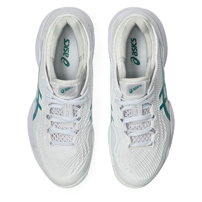 Asics Court FF 3 Womens Tennis Shoe - White/Pitch Green