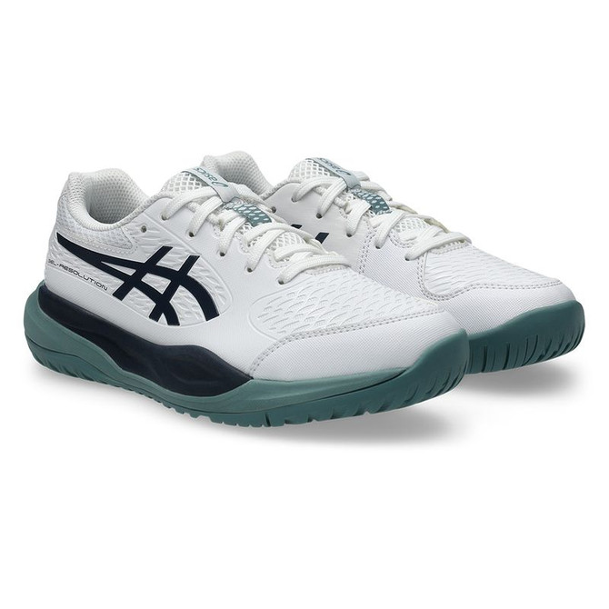 Asics Gel Resolution X Junior Tennis Shoe - White/Midnight
