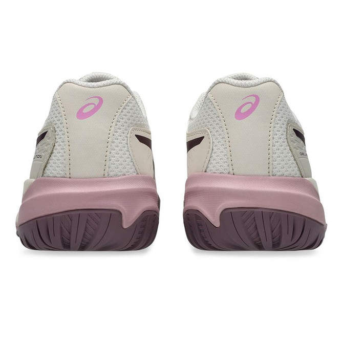 Asics Gel Resolution X Junior Tennis Shoe - Soft Oat/Dark Aubergine