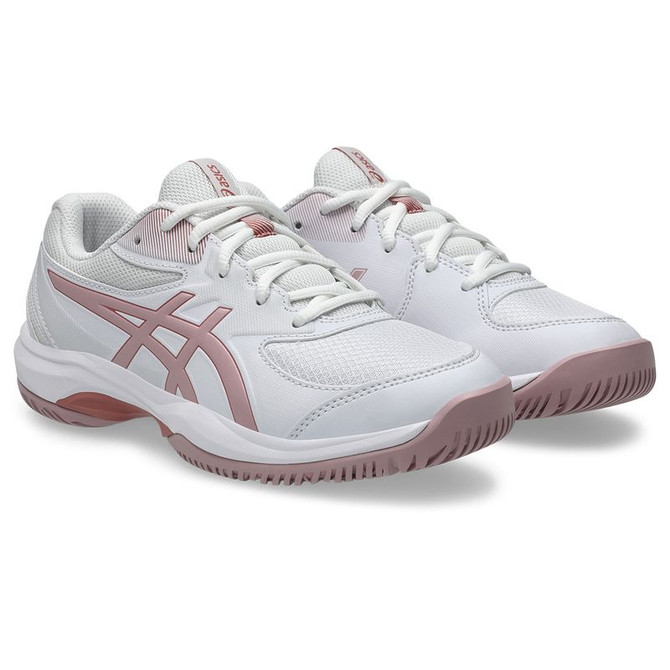 Asics Gel Game GS Junior Tennis Shoe - White/Morganite