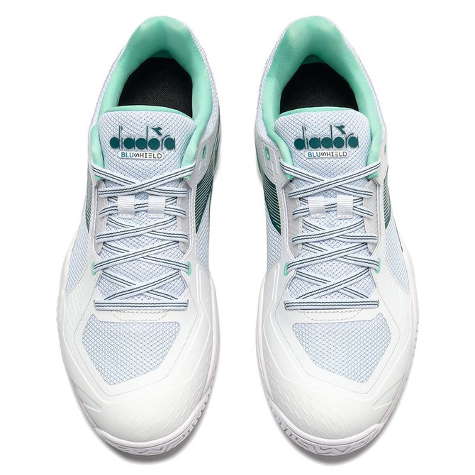 Diadora Blushield Torneo 3 AG Mens Tennis Shoe - White/Shaded Spruce