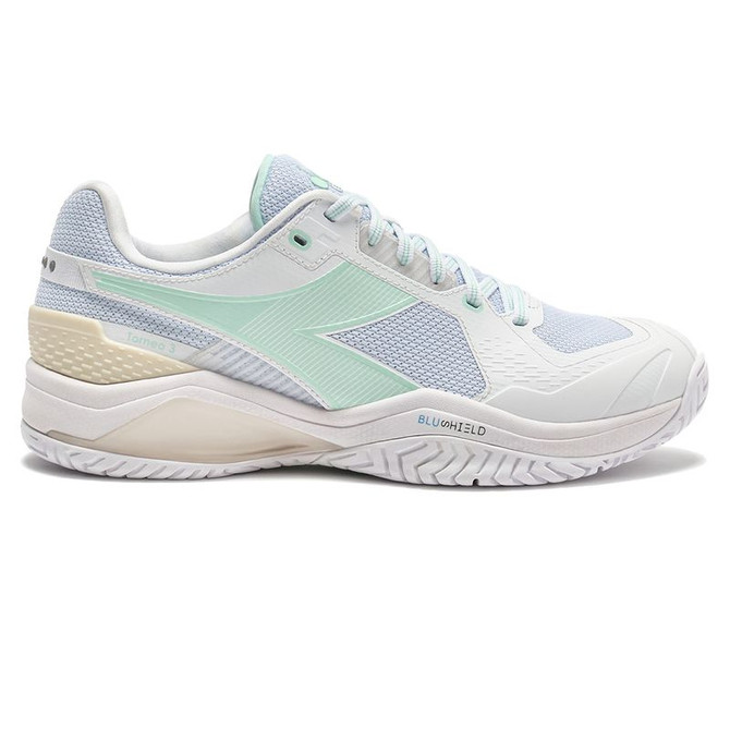 Diadora Blushield Torneo 3 AG Womens Tennis Shoe - White/Bay