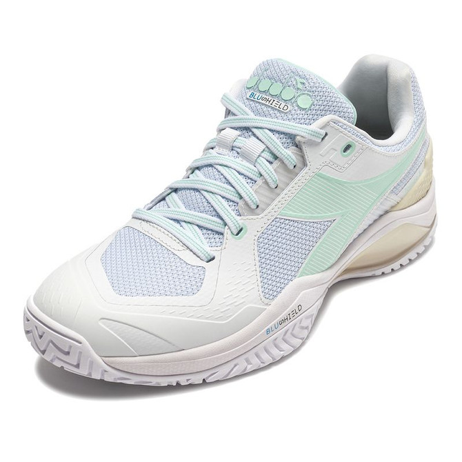 Diadora Blushield Torneo 3 AG Womens Tennis Shoe - White/Bay