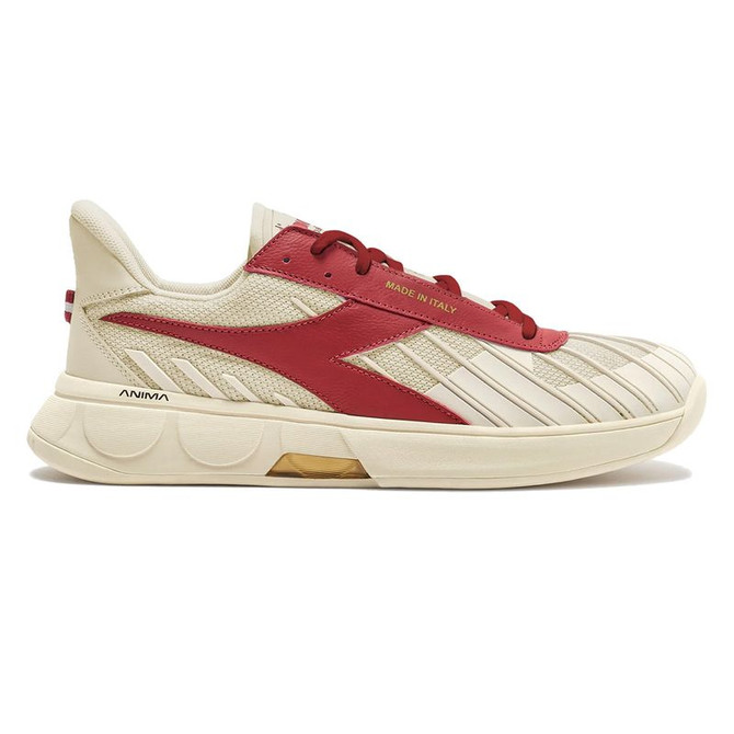 Diadora B Elite Star Mens Tennis Shoe - Whisper White/Garnet
